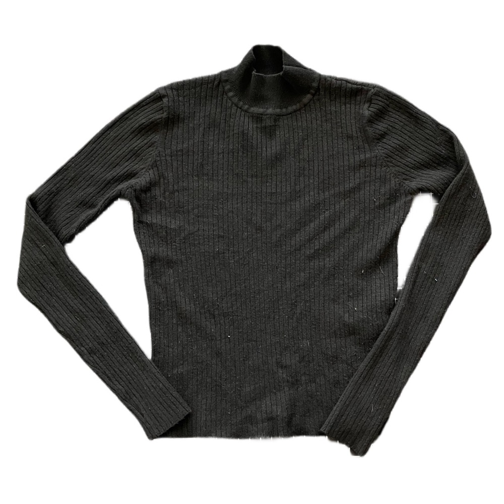 Long Sleeve Turtleneck Black Shirt
